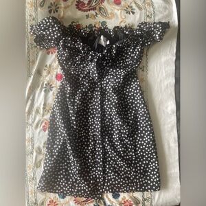 Princess Polly Black and White Flower Button Up Mini Dress